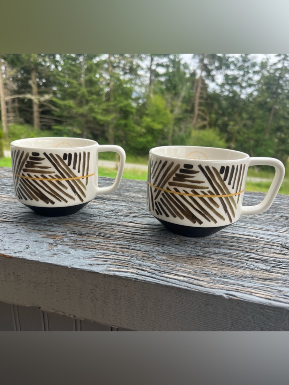 Set Of 2 Starbucks 2014 Artisan Series 01/08 Origin Story Coffee Mug Cup